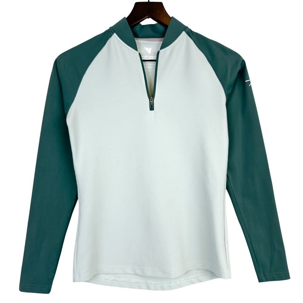 Macade Womens Therma Zip Up Sweater Slim Fit Green - XS
